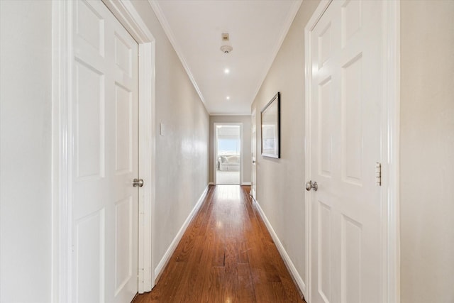 2929 Buffalo Speedway Unit A601, Houston, TX 77098 - corridor with dark wood finished floors and ornamental molding