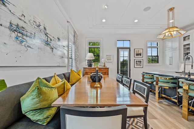 81 Crain Square Blvd, West University Place, TX 77025 - dining room featuring light wood finished floors, recessed lighting, and a notable chandelier
