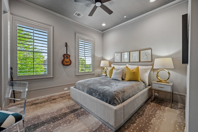 81 Crain Square Blvd, West University Place, TX 77025 - bedroom with crown molding, baseboards, and multiple windows