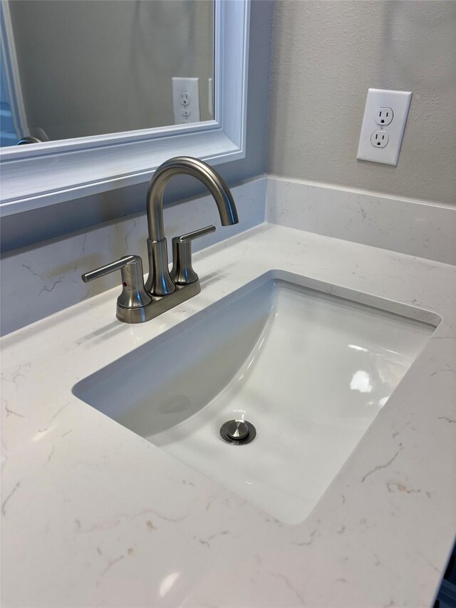 room details with vanity