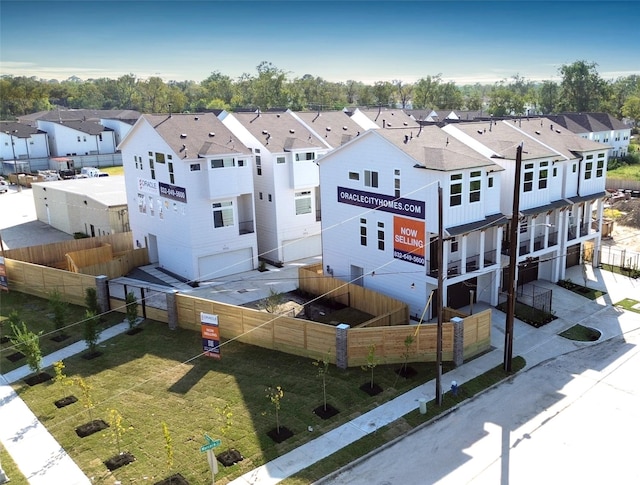 bird's eye view featuring a residential view