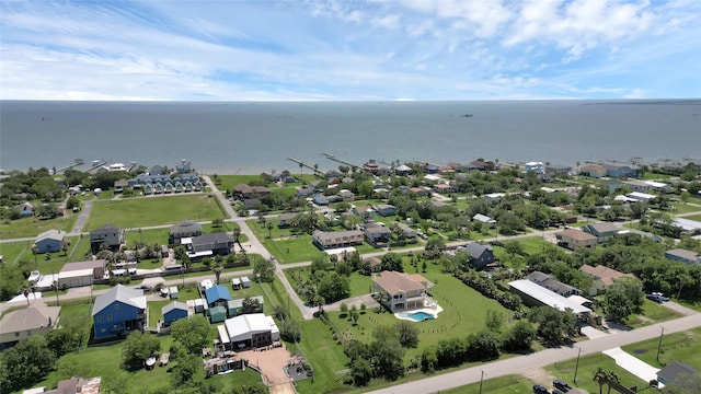 1004 8th St, San Leon, TX 77539 - aerial view with a water view and a residential view