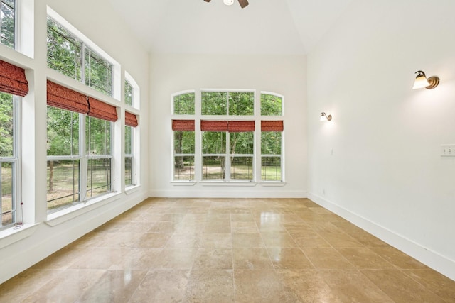 unfurnished sunroom with a healthy amount of sunlight