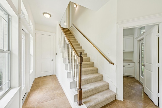 view of stairway