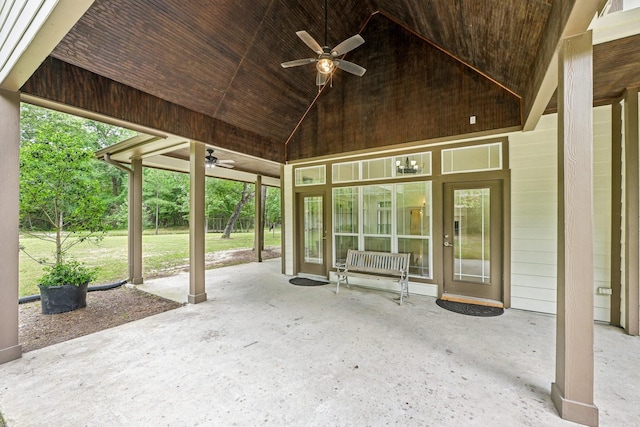 12061 Oak Forest Ln, Conroe, TX 77385 - view of patio / terrace with ceiling fan