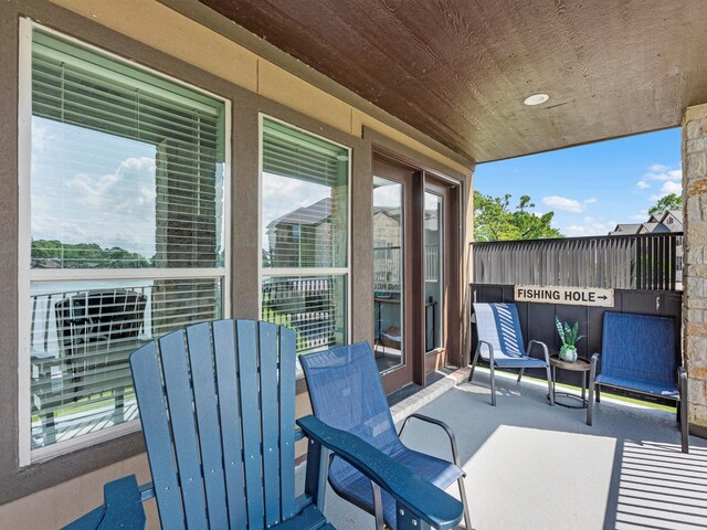 view of patio with outdoor dining area