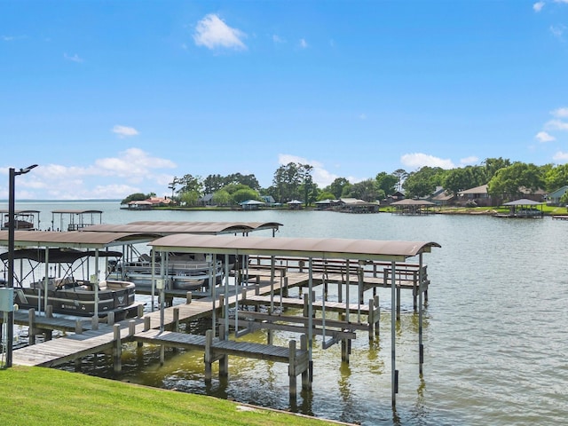 2112 Fm 3186 Unit C4, Onalaska, TX 77360 - dock area featuring a water view and boat lift