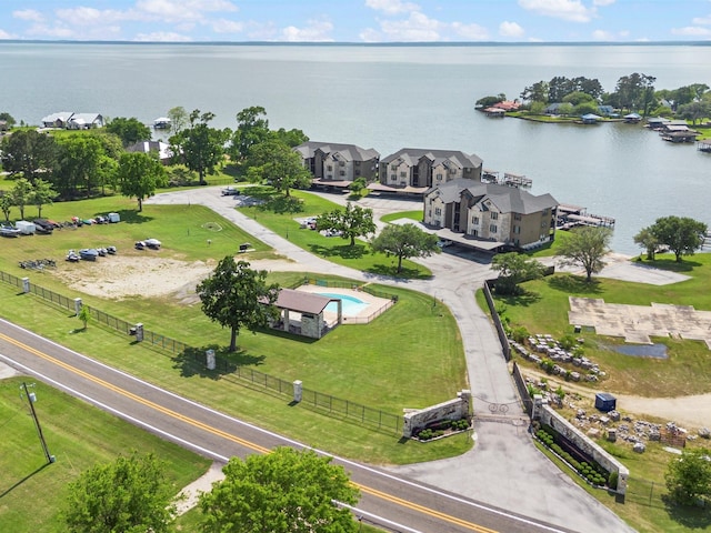 2112 Fm 3186 Unit C4, Onalaska, TX 77360 - birds eye view of property featuring a water view