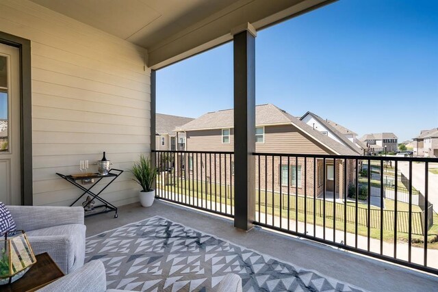 balcony with a residential view