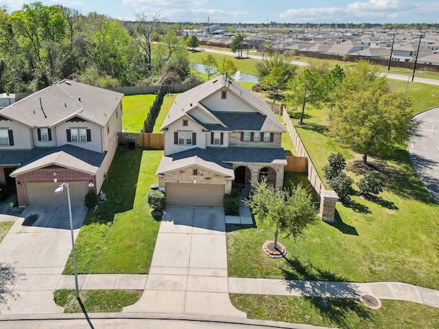 bird's eye view featuring a residential view
