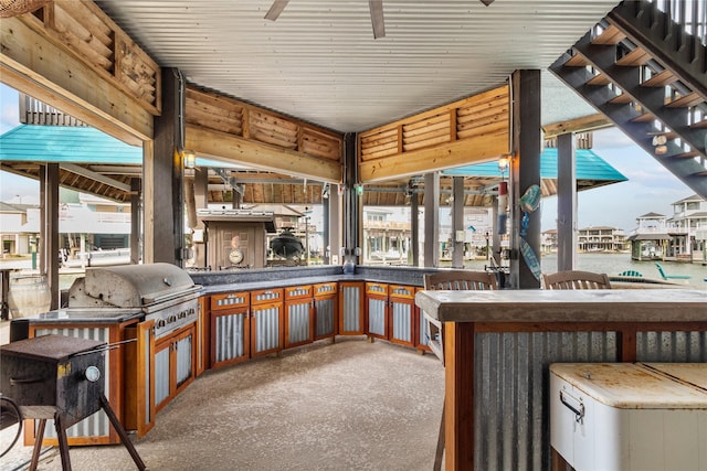 view of patio / terrace with a grill and area for grilling