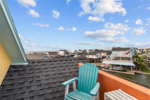 balcony featuring a residential view