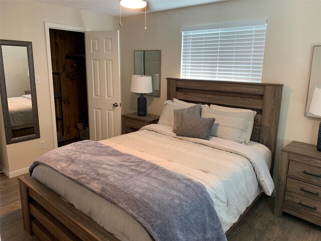 4222 Mason Dr, Galveston, TX 77554 - bedroom with wood finished floors and baseboards