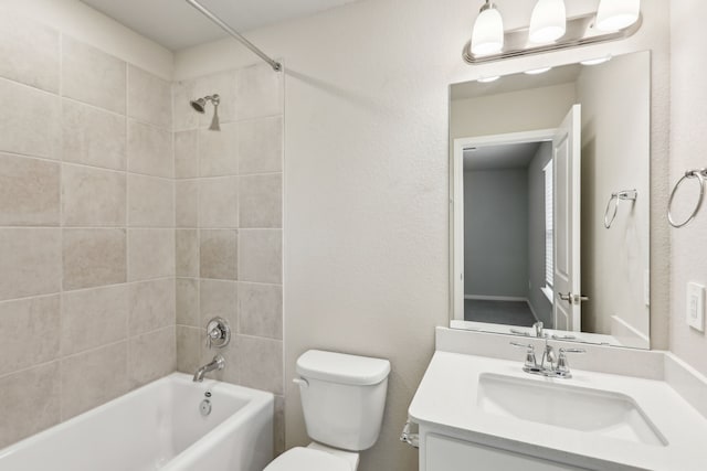 1631 Shae Oak Ln, Conroe, TX 77304 - full bath featuring toilet, washtub / shower combination, and vanity