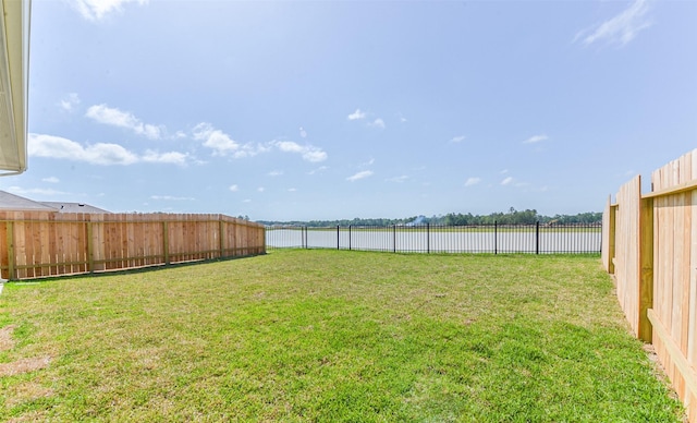 16524 Cascading Pines Ct, Conroe, TX 77302 - view of yard featuring a fenced backyard and a water view