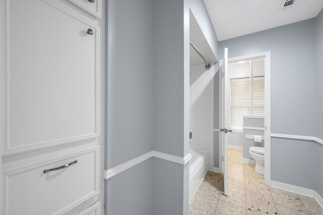 spacious closet with visible vents
