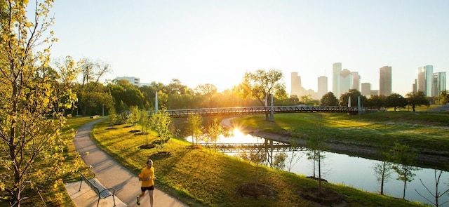 402 Parker St, Houston, TX 77007 - view of property's community with a water view