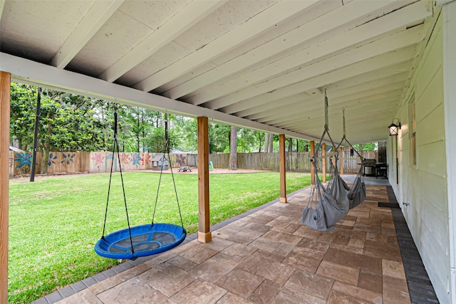 view of patio / terrace featuring a fenced backyard