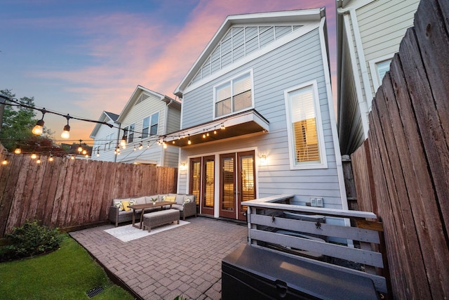 1538 Dorothy St, Houston, TX 77008 - back of house featuring outdoor lounge area, fence, and a patio area