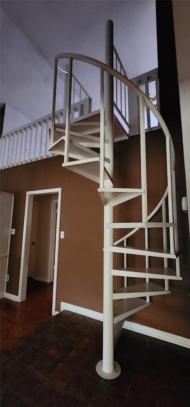 532 S Rivershire Dr, Conroe, TX 77304 - stairs with baseboards