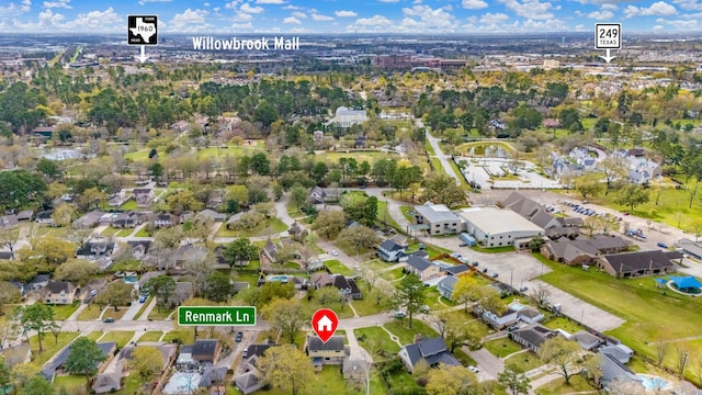 aerial view featuring a residential view