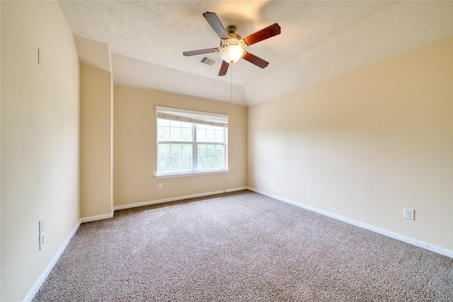 24618 Malca Manor Dr, Katy, TX 77493 - carpeted empty room with visible vents, a ceiling fan, and baseboards