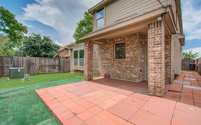 3730 Bach St, Iowa Colony, TX 77583 - fenced backyard with a patio