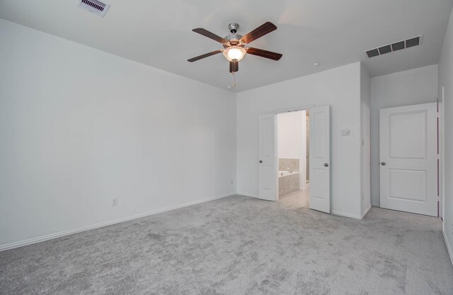 3730 Bach St, Iowa Colony, TX 77583 - unfurnished bedroom with carpet flooring, ensuite bathroom, and ceiling fan