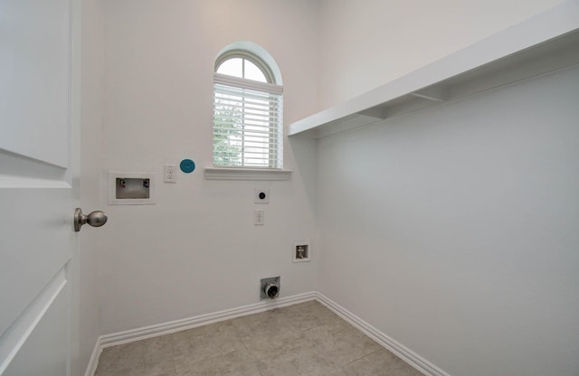 3730 Bach St, Iowa Colony, TX 77583 - washroom featuring electric dryer hookup, washer hookup, and light tile patterned flooring