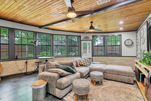 307 N St, Baytown, TX 77520 - sunroom featuring visible vents