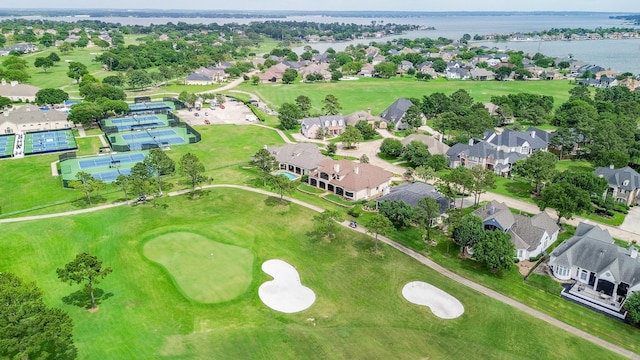 241 Blue Hill Dr, Montgomery, TX 77356 - drone / aerial view with a residential view, view of golf course, and a water view