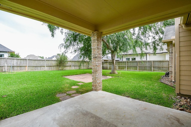 241 Blue Hill Dr, Montgomery, TX 77356 - view of yard with a fenced backyard and a patio