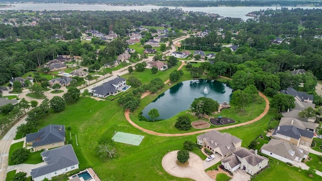 241 Blue Hill Dr, Montgomery, TX 77356 - birds eye view of property featuring a water view and a residential view