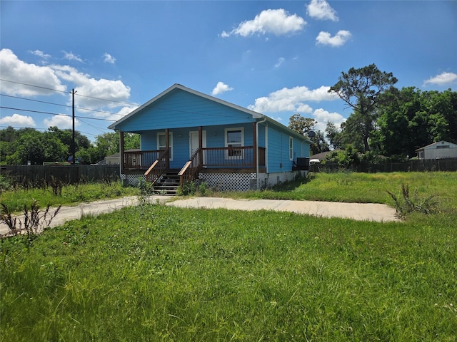 6403 O Brien St, Hitchcock, TX 77563 - view of front of home featuring a porch