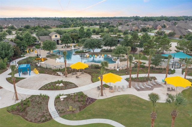 exterior space featuring a pool
