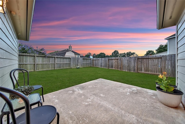 view of patio featuring a fenced backyard