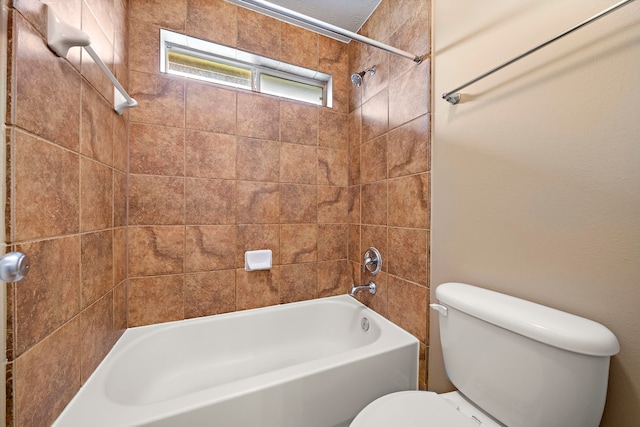 full bathroom featuring toilet and shower / washtub combination