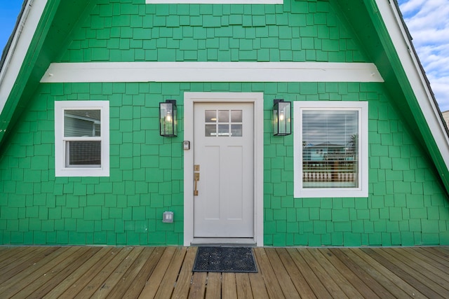 view of doorway to property