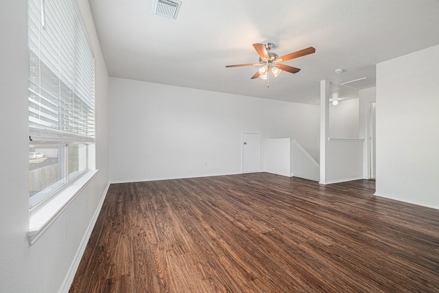 9607 Western Briar Ln, Humble, TX 77396 - empty room with wood finished floors and ceiling fan