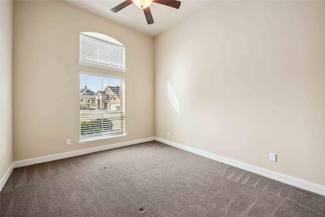25034 Jennifer Heights Ct, Spring, TX 77389 - empty room featuring baseboards, a ceiling fan, and carpet