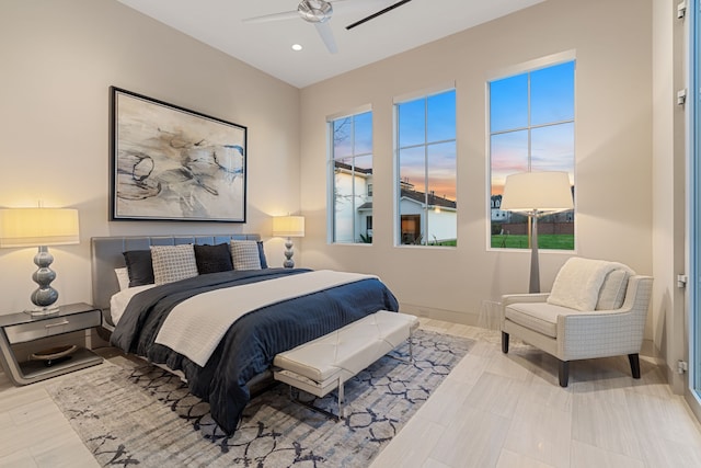 15618 Oyster Cove Dr, Sugar Land, TX 77478 - bedroom with a ceiling fan and recessed lighting