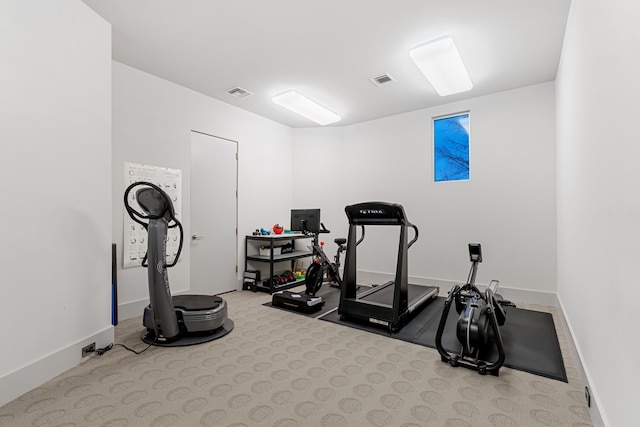 15618 Oyster Cove Dr, Sugar Land, TX 77478 - exercise area featuring carpet floors and baseboards