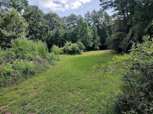 view of landscape featuring a view of trees