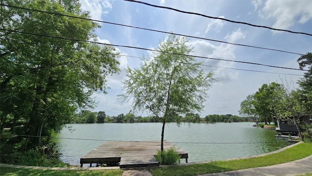 water view with a boat dock
