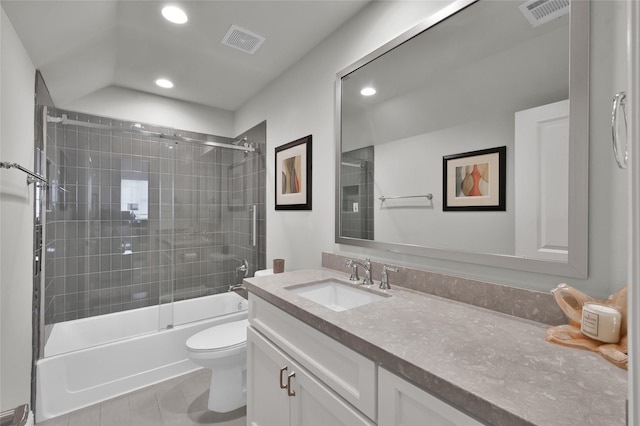 258 Green Blvd, Shenandoah, TX 77384 - bathroom with recessed lighting, vanity, toilet, and visible vents