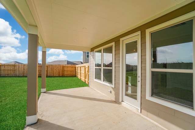view of patio / terrace featuring a fenced backyard