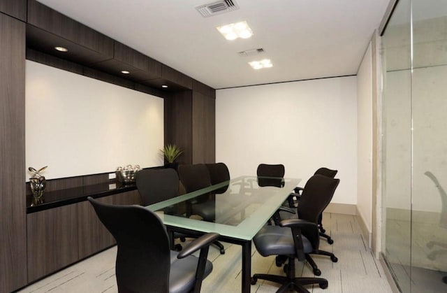 home office featuring visible vents