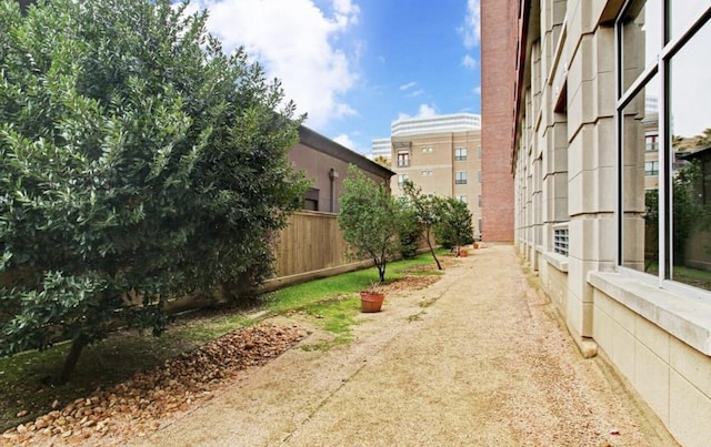 exterior space featuring fence