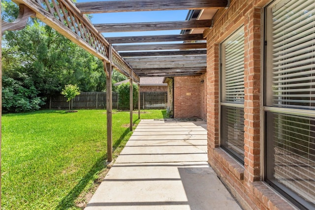 view of patio / terrace with a fenced backyard