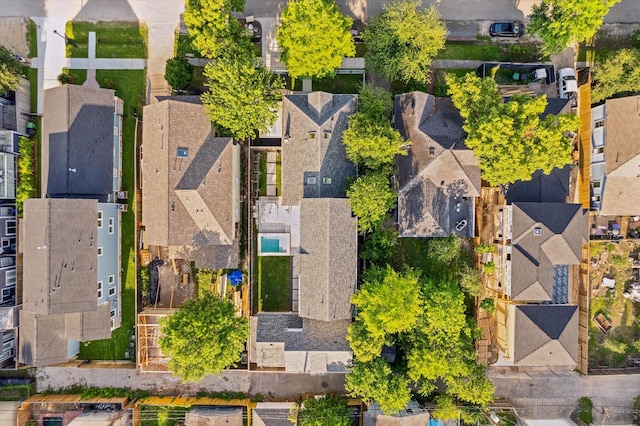 aerial view featuring a residential view